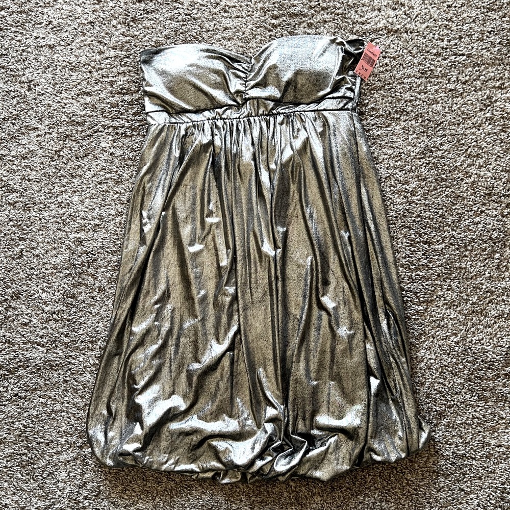 Silver mini dress